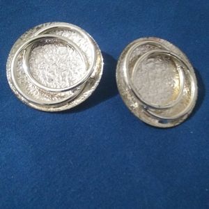 Vintage silver tone earrings